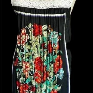 Free People Floral Dress with Lace Detail